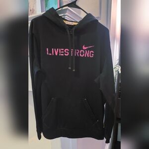 Nike Black Hoodie with Pink Accents